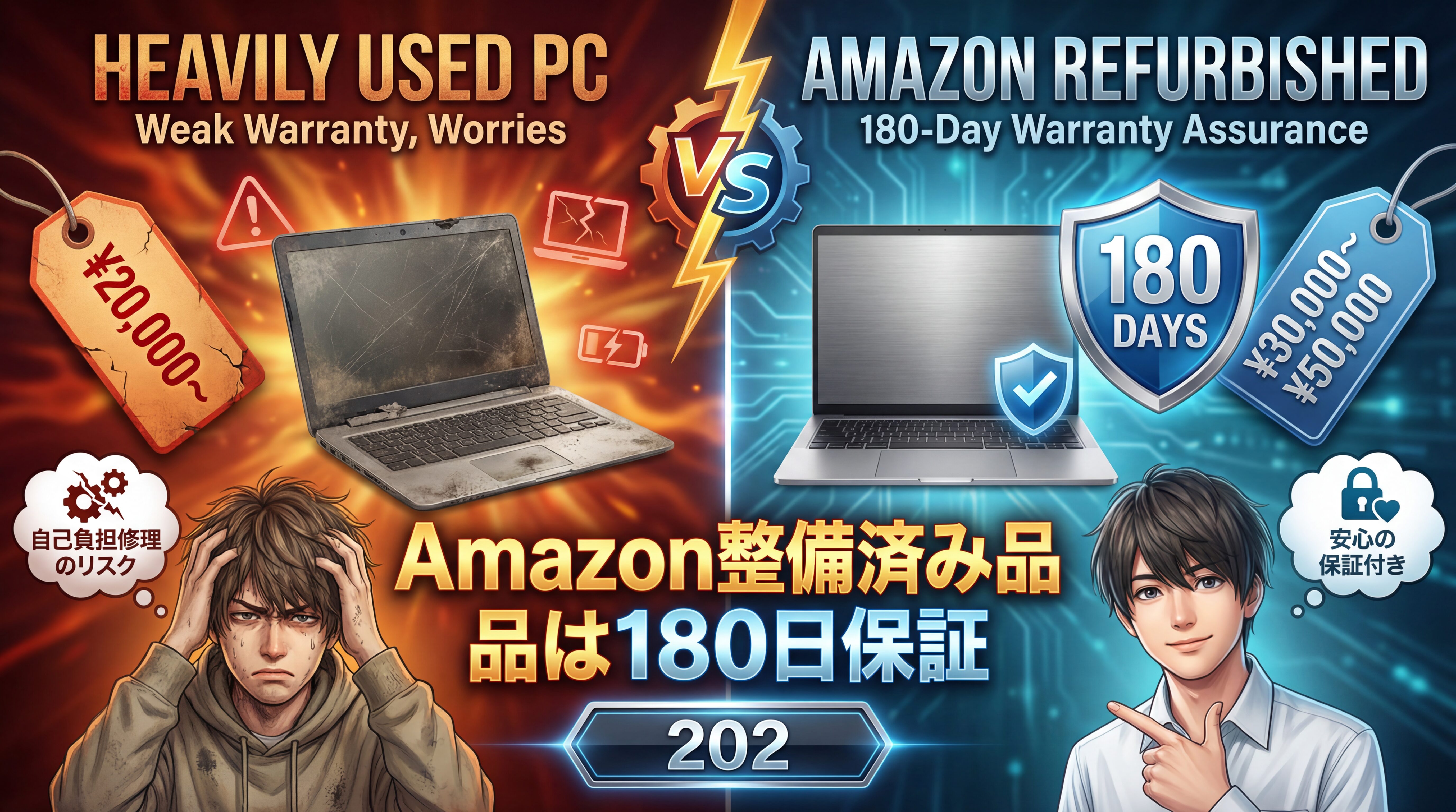この商品は2年前に購入したものですが、かなり新品です。写真のように保証されている Amazon整備済み品の保証期間は180日｜手続き方法と注意点を徹底解説