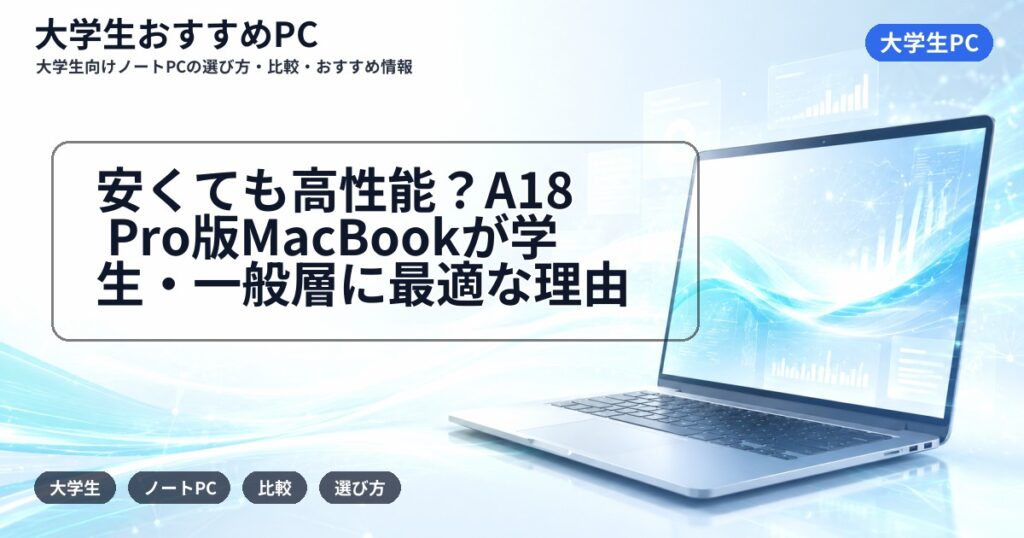 安くても高性能?A18 Pro版MacBookが学生・一般層に最適な理由