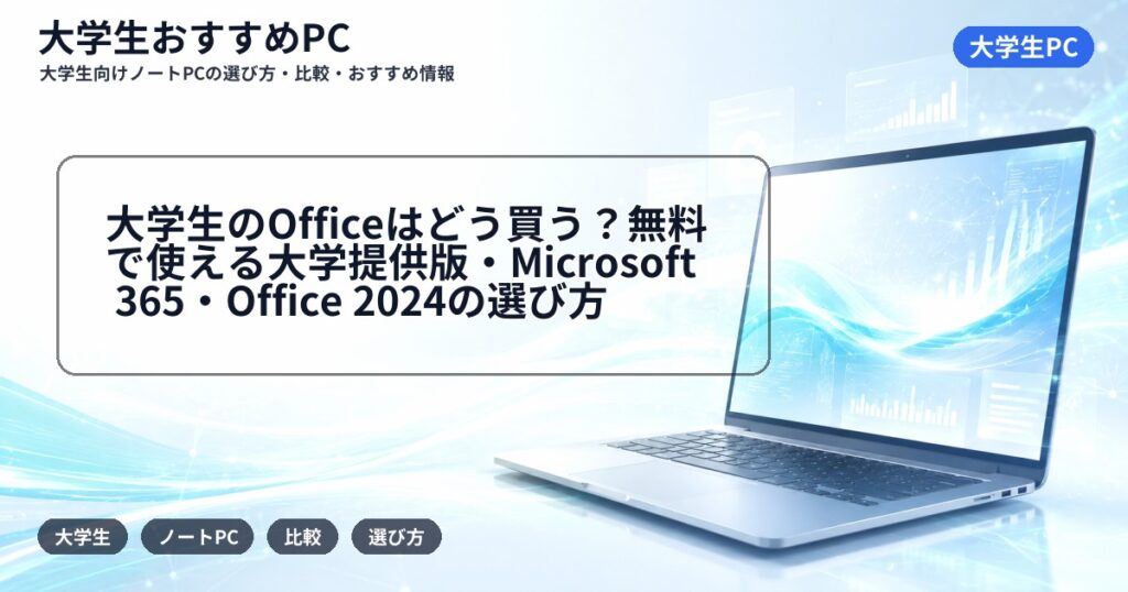 大学生のOfficeはどう買う？無料で使える大学提供版・Microsoft 365・Office 2024の選び方