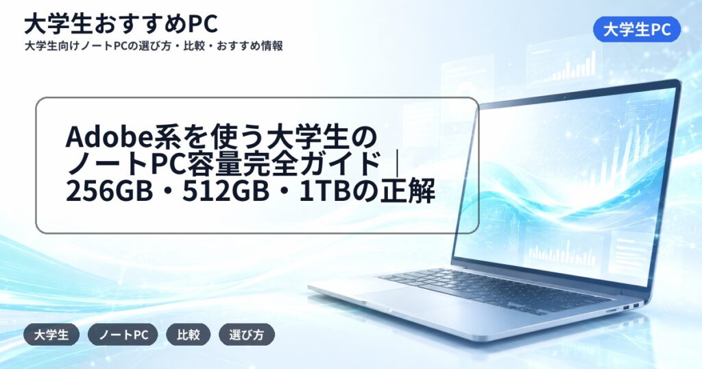 Adobe系を使う大学生のノートPC容量完全ガイド｜256GB・512GB・1TBの正解