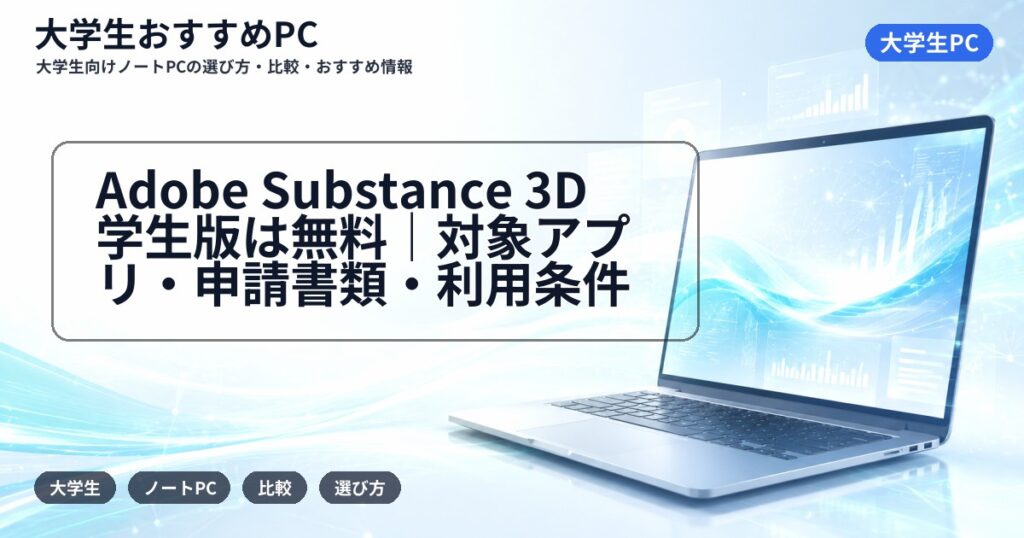 Adobe Substance 3D学生版は無料｜対象アプリ・申請書類・利用条件