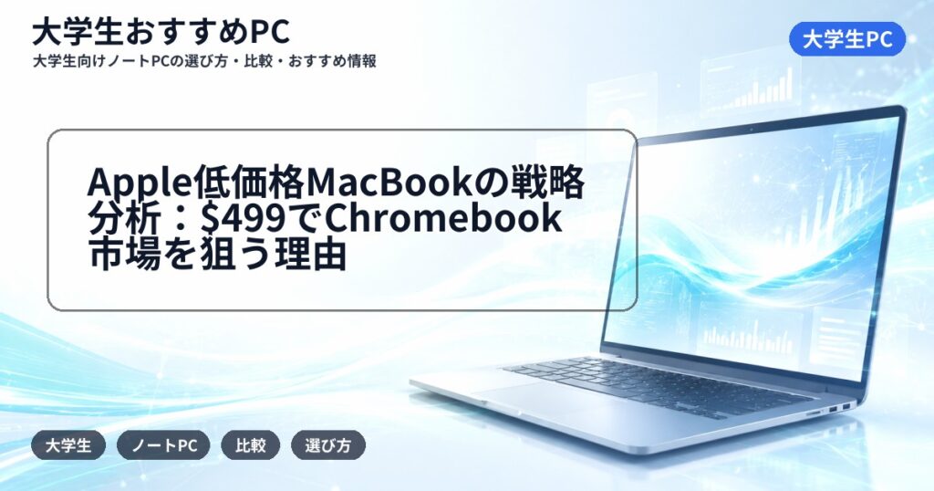 Apple低価格MacBookの戦略分析：$499でChromebook市場を狙う理由