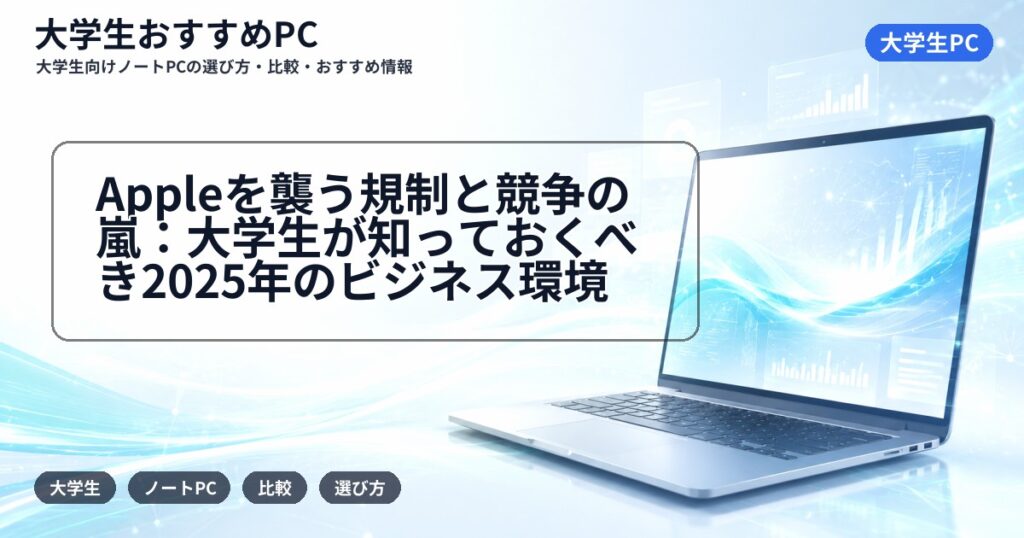 Appleを襲う規制と競争の嵐：大学生が知っておくべき2025年のビジネス環境