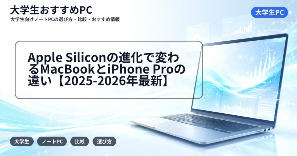 Apple Siliconの進化で変わるMacBookとiPhone Proの違い【2025-2026年最新】