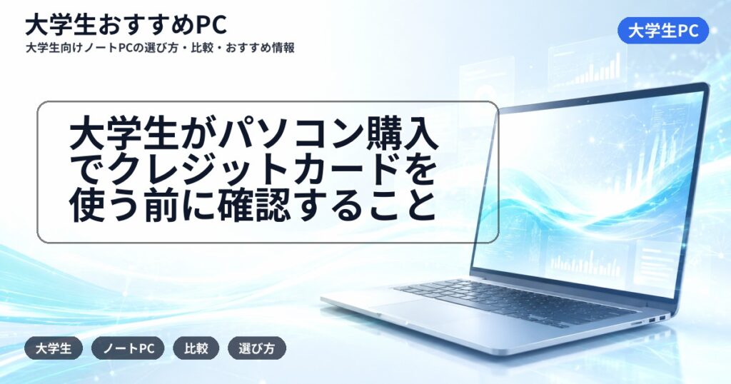 大学生がパソコン購入でクレジットカードを使う前に確認すること