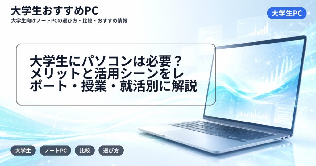大学生にパソコンは必要?メリットと活用シーンをレポート・授業・就活別に解説
