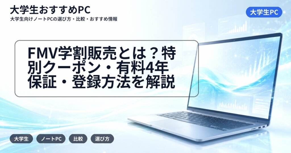 FMV学割販売とは?特別クーポン・有料4年保証・登録方法を解説