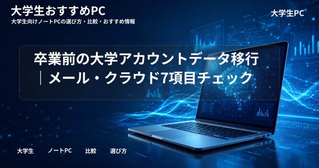 卒業前の大学アカウントデータ移行|メール・クラウド7項目チェック