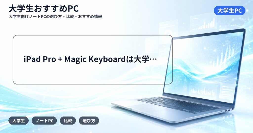 iPad Pro + Magic Keyboardは大学の授業で使える？MacBookとの違いと詰む授業の見分け方【2026年版】