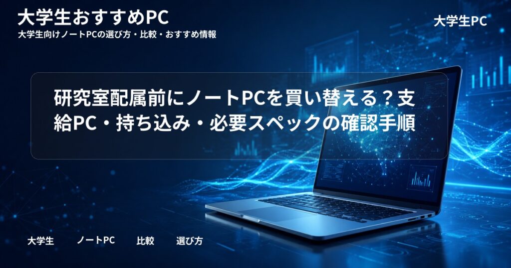 研究室配属前にノートPCを買い替える?支給PC・持ち込み・必要スペックの確認手順