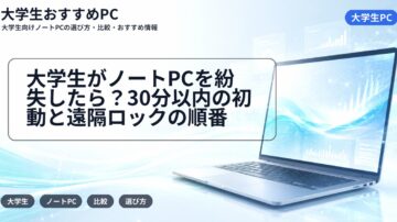大学生がノートPCを紛失したら?30分以内の初動と遠隔ロックの順番