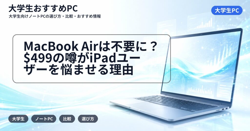 MacBook Airは不要に？$499の噂がiPadユーザーを悩ませる理由