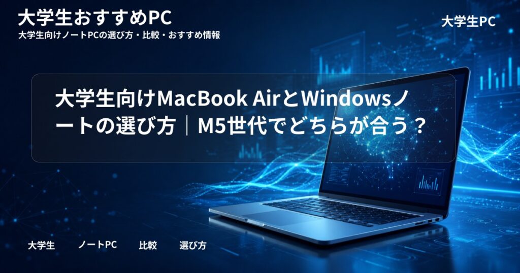 大学生向けMacBook AirとWindowsノートの選び方｜M5世代でどちらが合う？