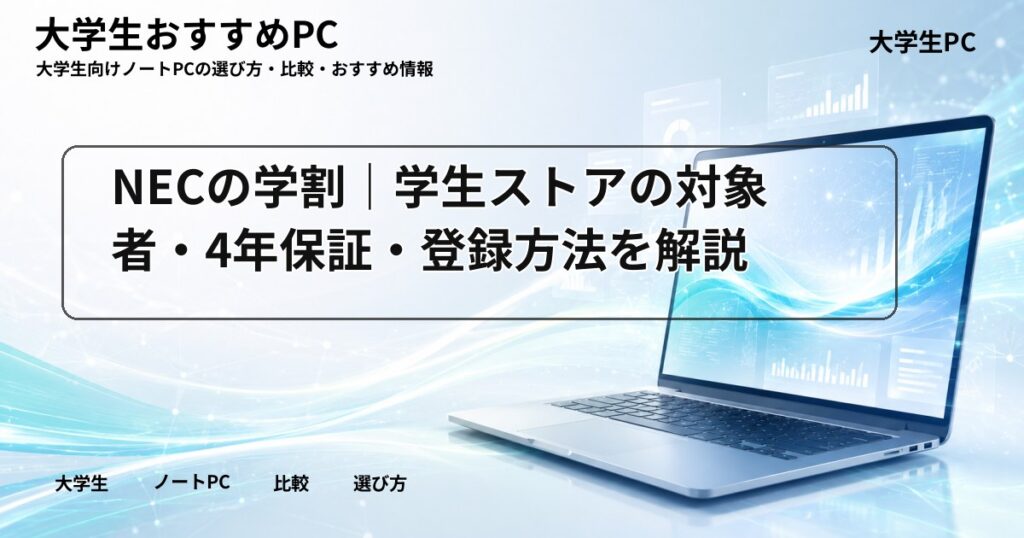 NECの学割｜学生ストアの対象者・4年保証・登録方法を解説