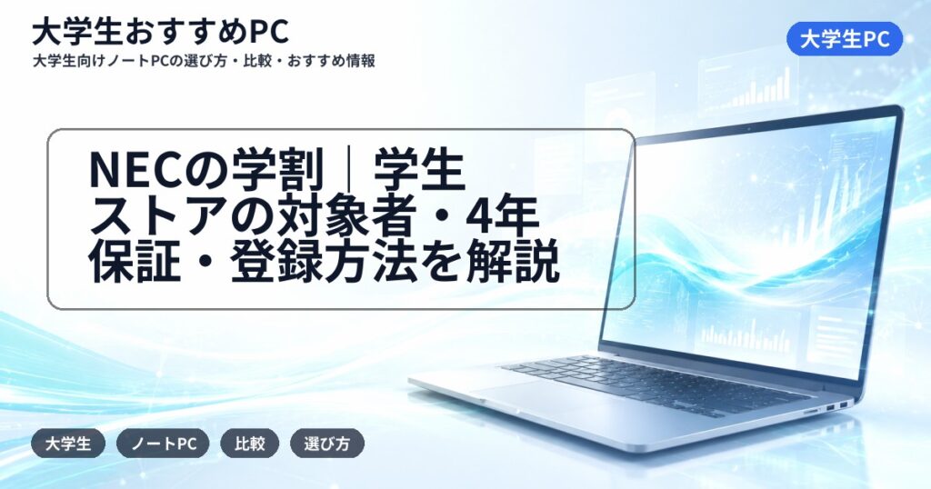 NECの学割｜学生ストアの対象者・4年保証・登録方法を解説