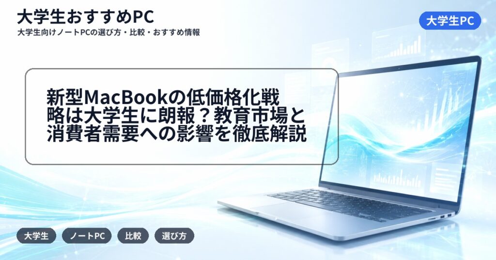 新型MacBookの低価格化戦略は大学生に朗報?教育市場と消費者需要への影響を徹底解説
