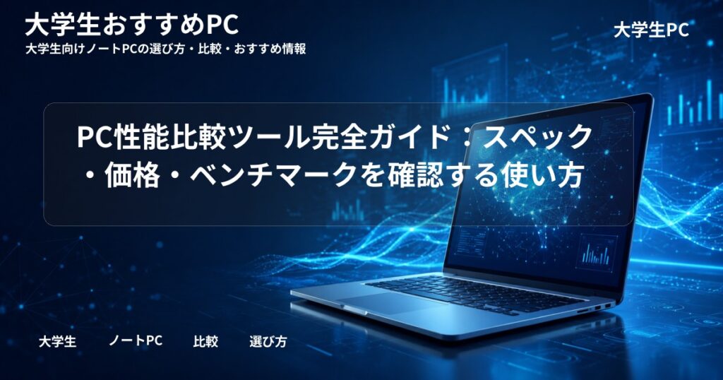 PC性能比較ツール完全ガイド：スペック・価格・ベンチマークを確認する使い方