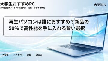 再生パソコンは誰におすすめ?新品の50%で高性能を手に入れる賢い選択