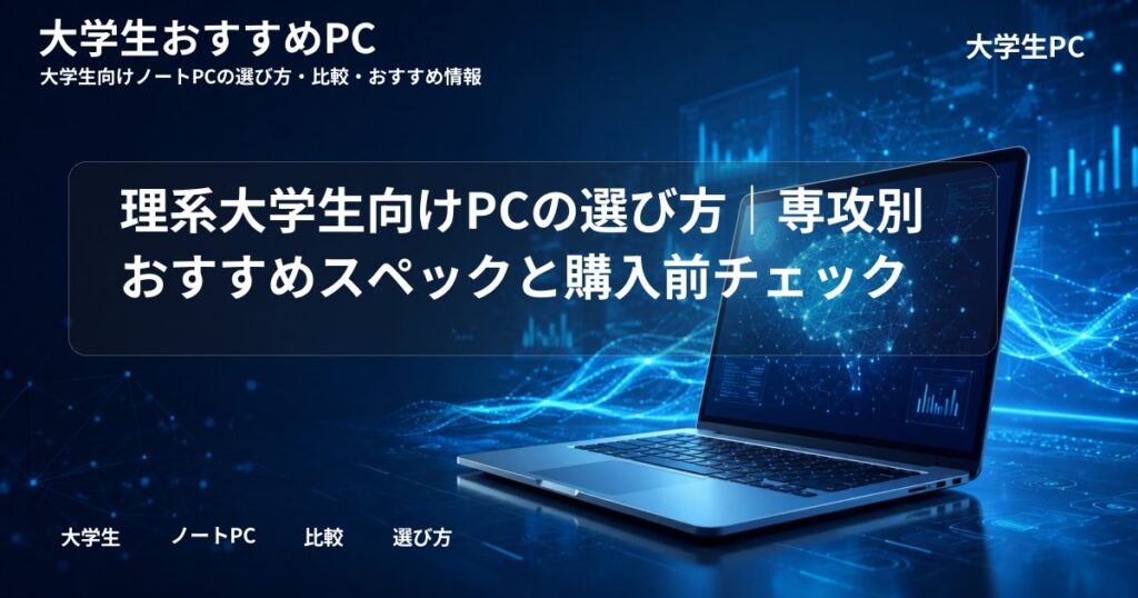 理系大学生向けPCの選び方｜専攻別おすすめスペックと購入前チェック