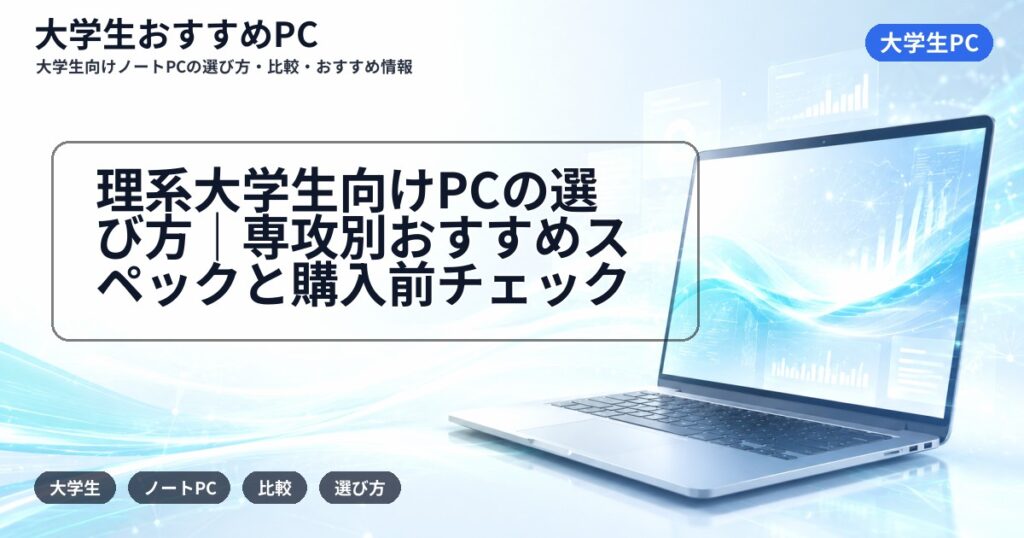 理系大学生向けPCの選び方|専攻別おすすめスペックと購入前チェック
