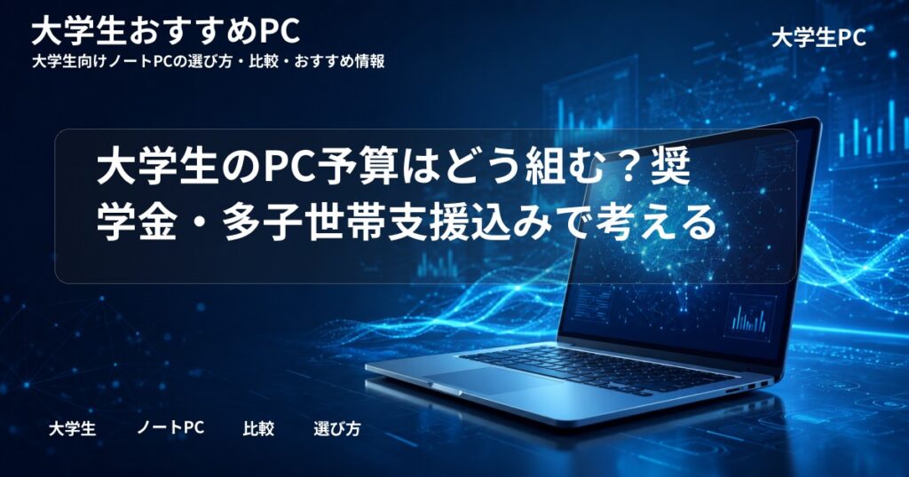大学生のPC予算はどう組む？奨学金・多子世帯支援込みで考える