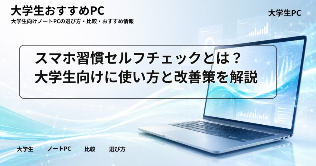 スマホ習慣セルフチェックとは？大学生向けに使い方と改善策を解説
