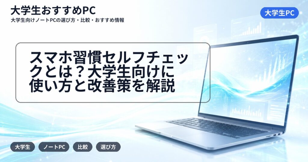 スマホ習慣セルフチェックとは？大学生向けに使い方と改善策を解説