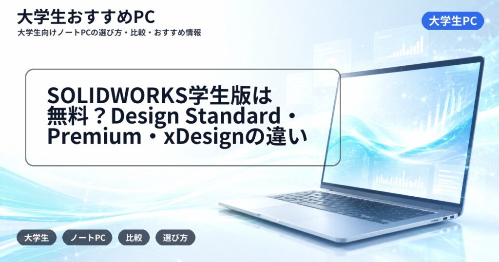 SOLIDWORKS学生版は無料?Design Standard・Premium・xDesignの違い