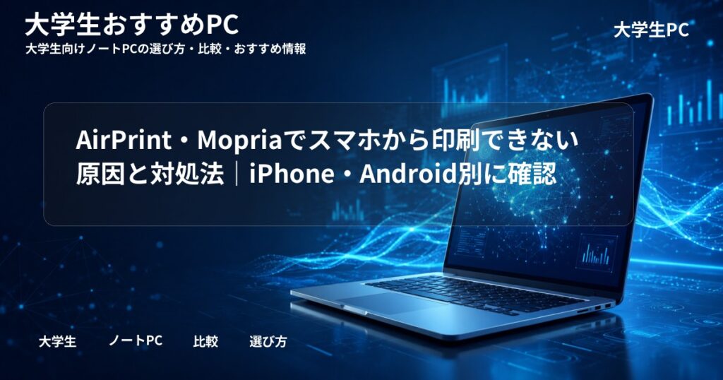 AirPrint・Mopriaでスマホから印刷できない原因と対処法|iPhone・Android別に確認