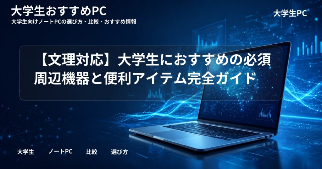 【文理対応】大学生におすすめの必須周辺機器と便利アイテム完全ガイド