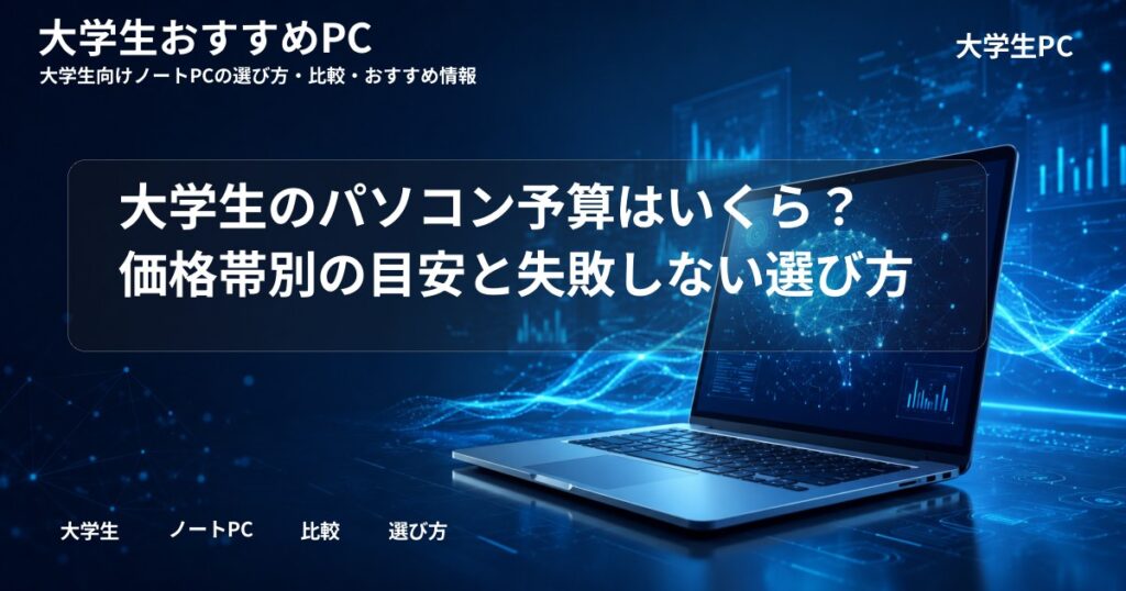大学生のパソコン予算はいくら?価格帯別の目安と失敗しない選び方