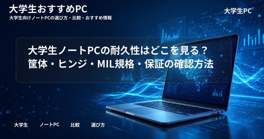 大学生ノートPCの耐久性はどこを見る?筐体・ヒンジ・MIL規格・保証の確認方法