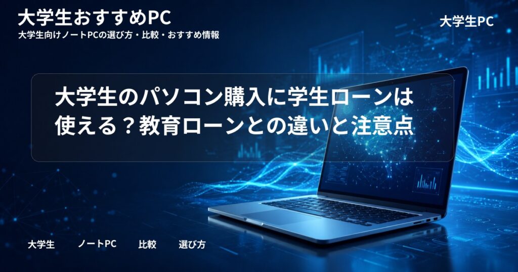 大学生のパソコン購入に学生ローンは使える?教育ローンとの違いと注意点