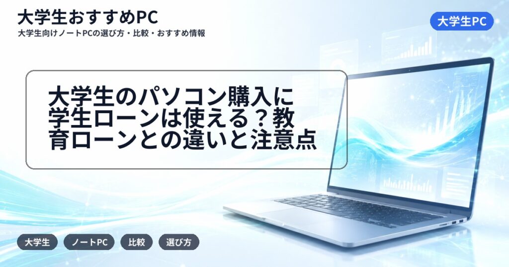 大学生のパソコン購入に学生ローンは使える？教育ローンとの違いと注意点