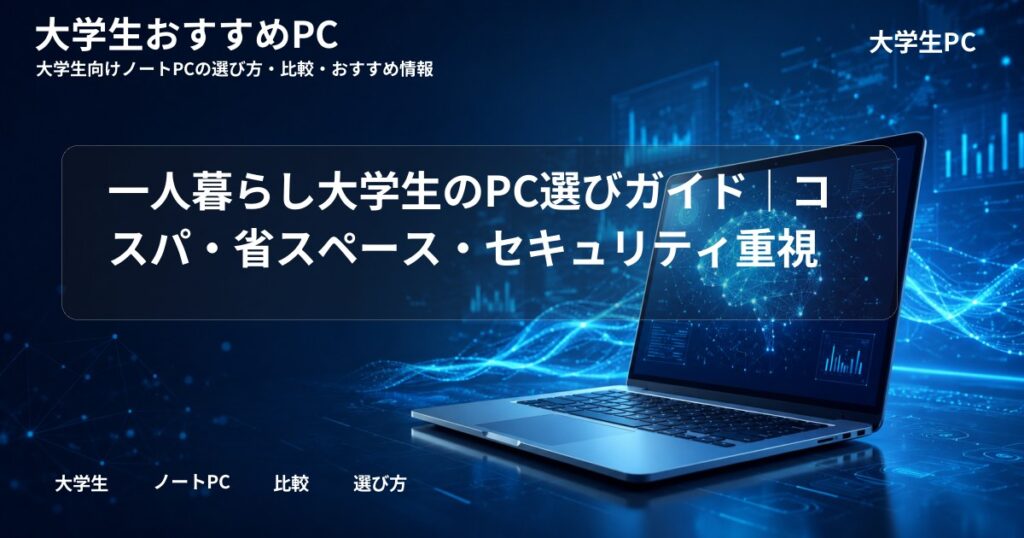 一人暮らし大学生のPC選びガイド|コスパ・省スペース・セキュリティ重視