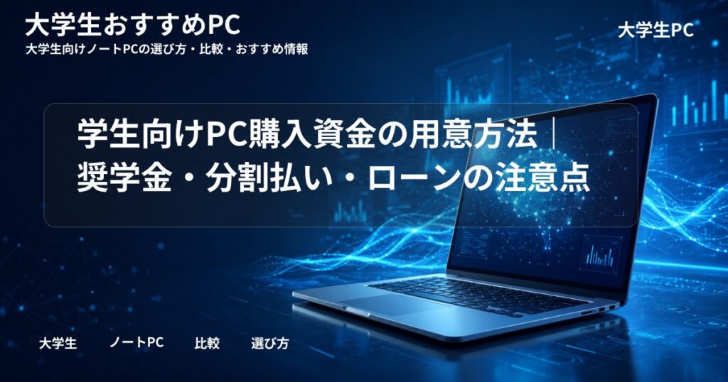 学生向けPC購入資金の用意方法|奨学金・分割払い・ローンの注意点