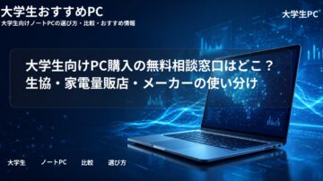 大学生向けPC購入の無料相談窓口はどこ？生協・家電量販店・メーカーの使い分け