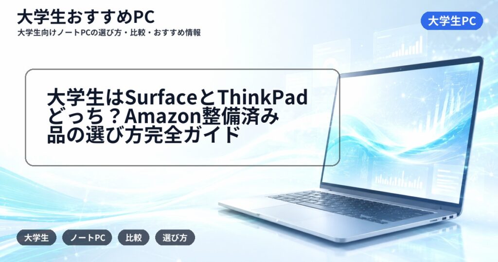 大学生はSurfaceとThinkPadどっち?Amazon整備済み品の選び方完全ガイド