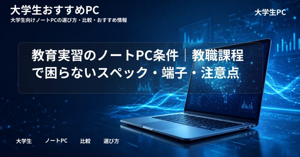 教育実習のノートPC条件｜教職課程で困らないスペック・端子・注意点