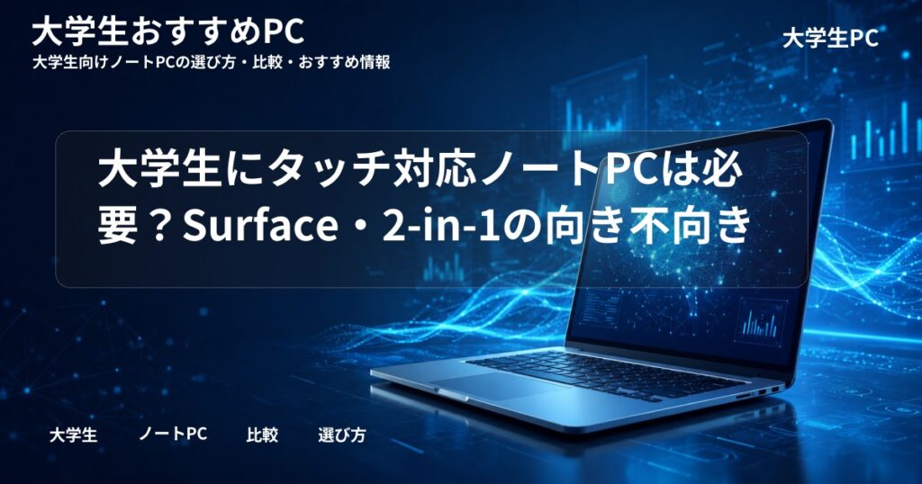大学生にタッチ対応ノートPCは必要？Surface・2-in-1の向き不向き
