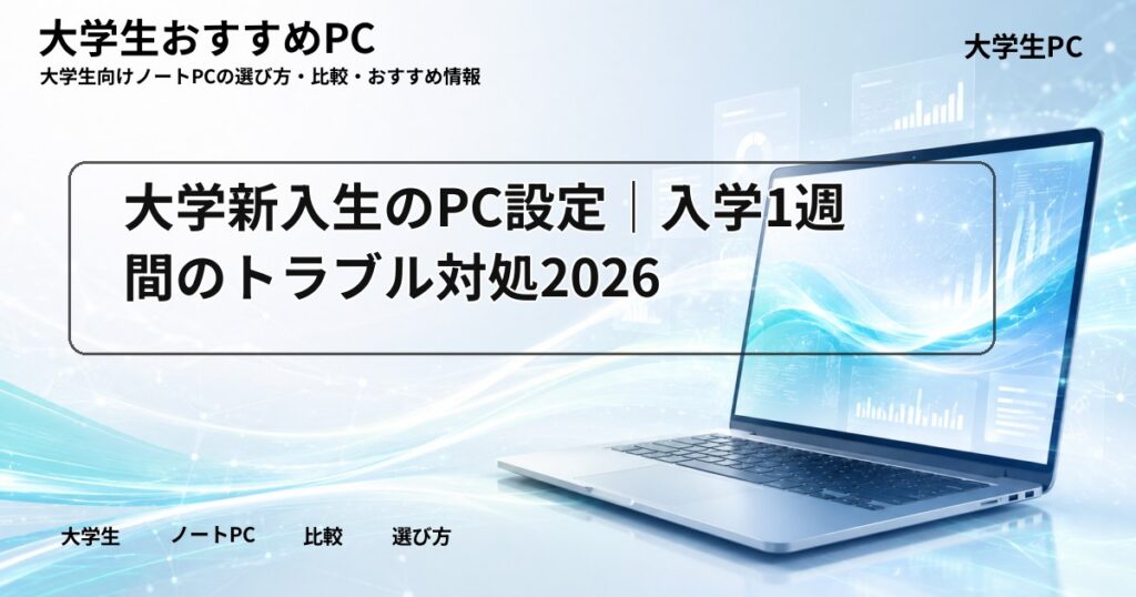 大学新入生のPC設定｜入学1週間のトラブル対処2026