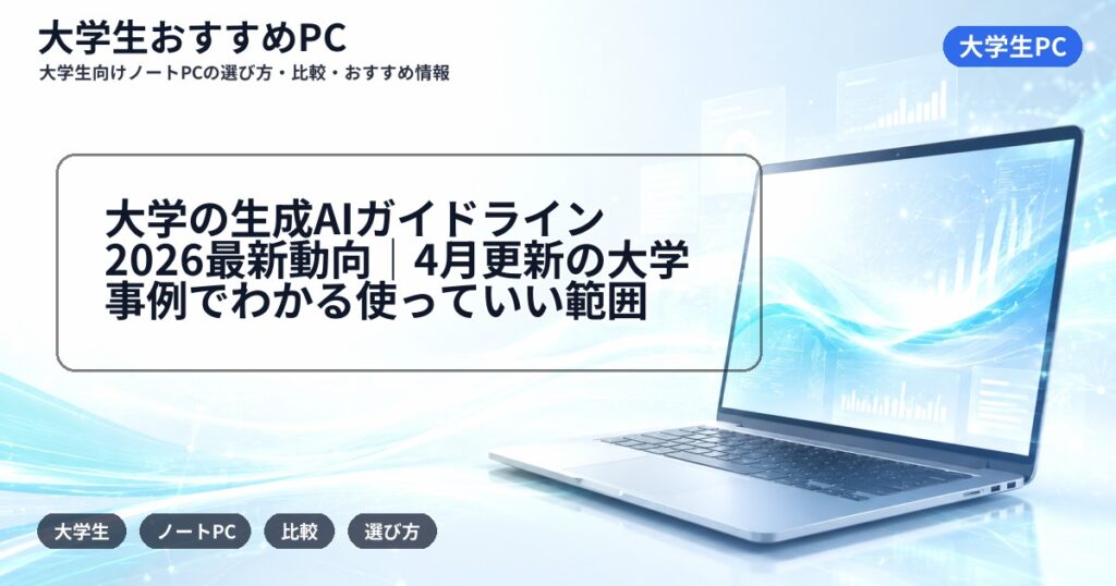 大学の生成AIガイドライン2026最新動向｜4月更新の大学事例でわかる使っていい範囲