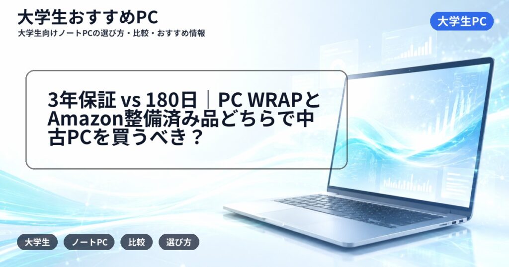 3年保証 vs 180日｜PC WRAPとAmazon整備済み品どちらで中古PCを買うべき？