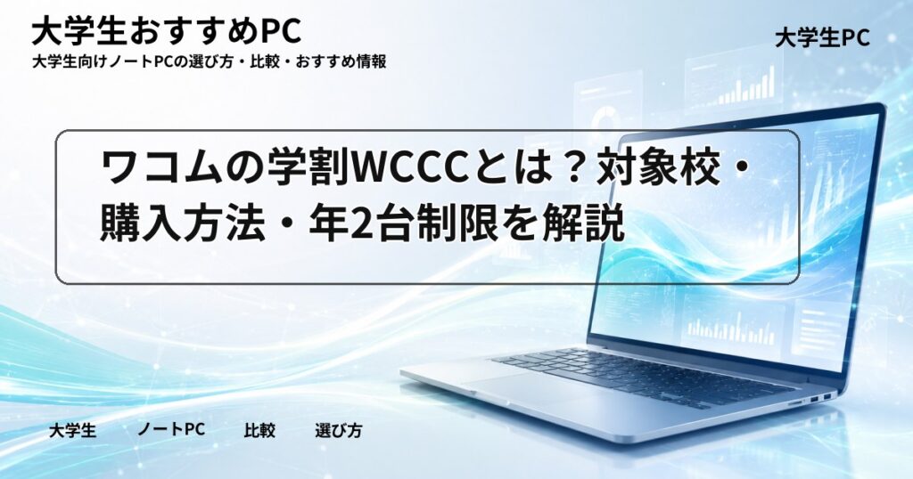ワコムの学割WCCCとは?対象校・購入方法・年2台制限を解説