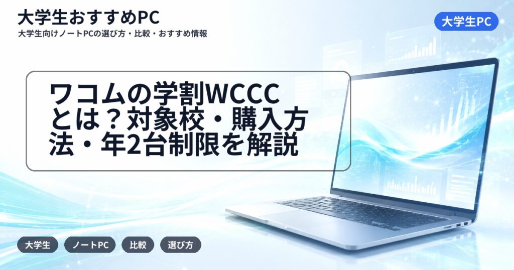 ワコムの学割WCCCとは?対象校・購入方法・年2台制限を解説