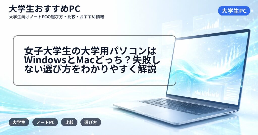 女子大学生の大学用パソコンはWindowsとMacどっち?失敗しない選び方をわかりやすく解説