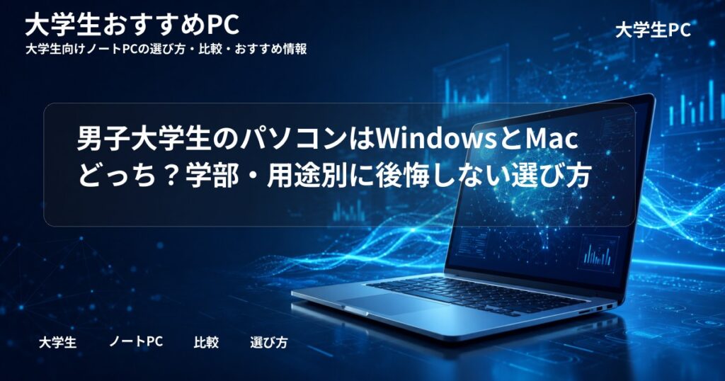 男子大学生のパソコンはWindowsとMacどっち？学部・用途別に後悔しない選び方
