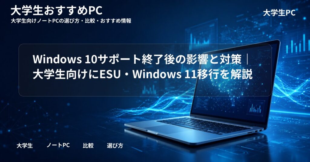 Windows 10サポート終了後の影響と対策|大学生向けにESU・Windows 11移行を解説