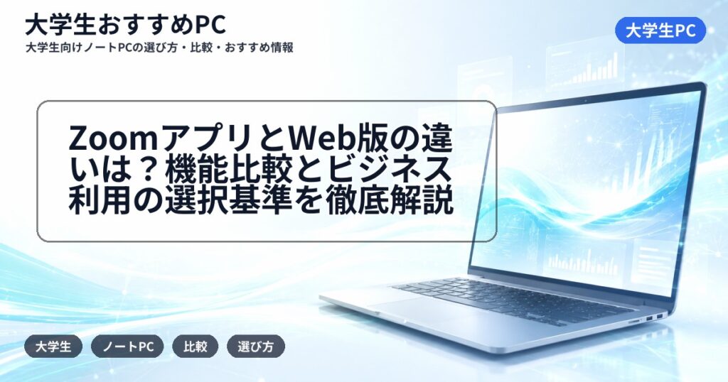 ZoomアプリとWeb版の違いは？機能比較とビジネス利用の選択基準を徹底解説