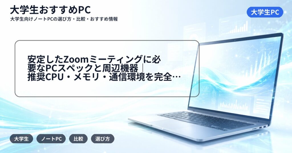 安定したZoomミーティングに必要なPCスペックと周辺機器｜推奨CPU・メモリ・通信環境を完全ガイド【2025年版】